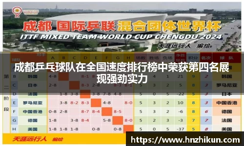 成都乒乓球队在全国速度排行榜中荣获第四名展现强劲实力